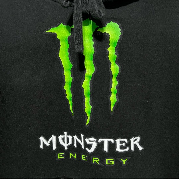 Monster Energy Men’s LS Graphic Logo Hoodie in Black/Green - Picture 4 of 13